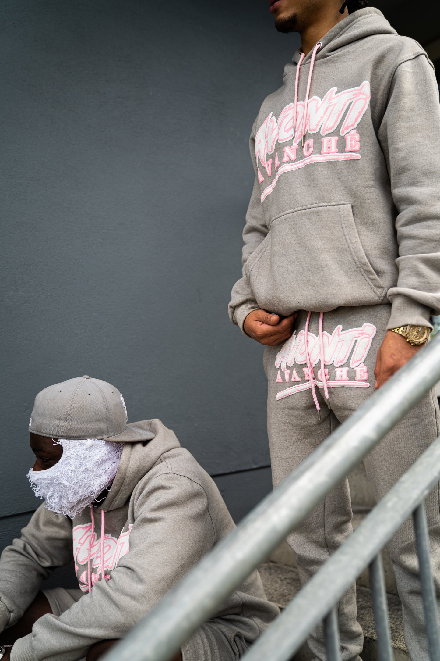 Avonti Perma - Pink / Grey Tracksuit Men